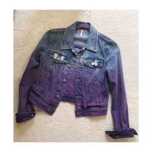 Free People - Blue & purple ombre Jean jacket
